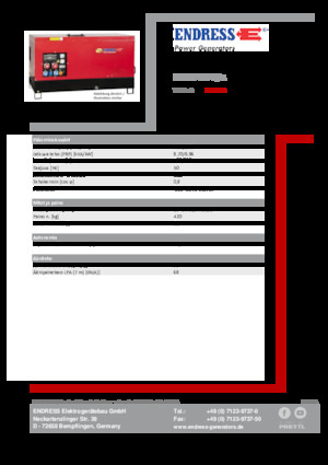 Naftové elektrocentrály Endress ESE 10 YW-B/A 