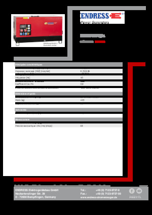 Naftové elektrocentrály Endress ESE 10 YW-B/A 