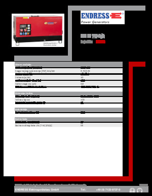 Naftové elektrocentrály Endress ESE 10 YW-B/A 