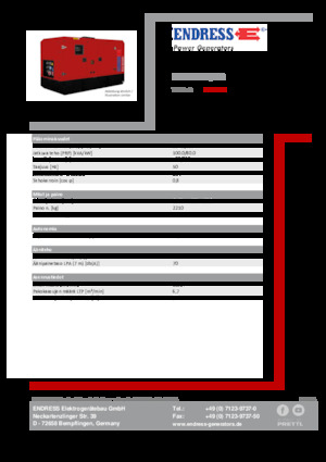 Naftové elektrocentrály Endress ESE 100 IW/MS