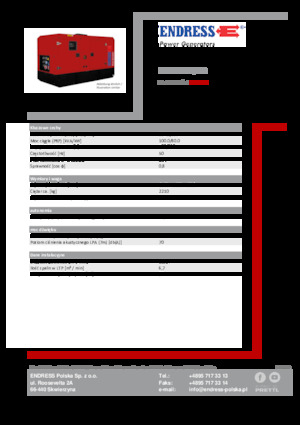 Naftové elektrocentrály Endress ESE 100 IW/MS