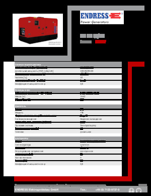 Naftové elektrocentrály Endress ESE 100 IW/MS 