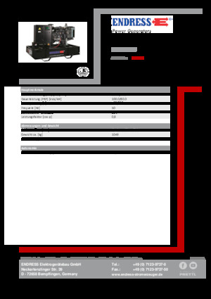 Naftové elektrocentrály Endress ESE 110 IW