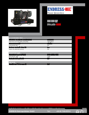Naftové elektrocentrály Endress ESE 110 IW
