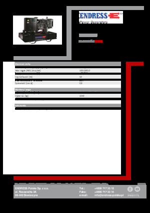 Naftové elektrocentrály Endress ESE 110 IW