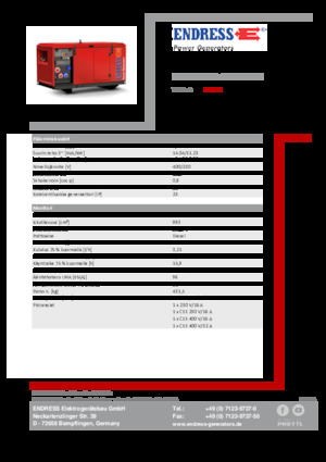 Naftové elektrocentrály Endress ESE 1306 DYS-GT ES ISO DI