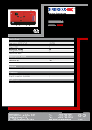 Naftové elektrocentrály Endress ESE 135 IW/AS