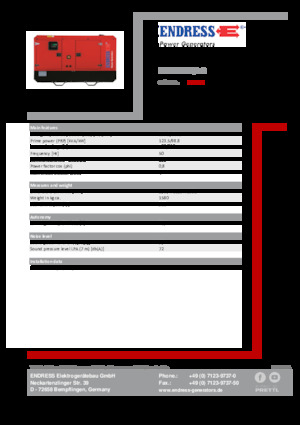 Naftové elektrocentrály Endress ESE 135 IW/AS