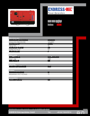 Naftové elektrocentrály Endress ESE 135 IW/AS