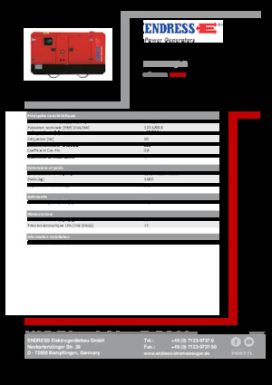 Naftové elektrocentrály Endress ESE 135 IW/AS