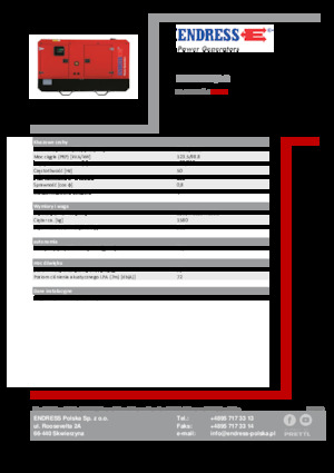 Naftové elektrocentrály Endress ESE 135 IW/AS