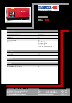 Naftové elektrocentrály Endress ESE 15 YW-B