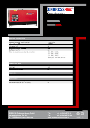 Naftové elektrocentrály Endress ESE 15 YW-B