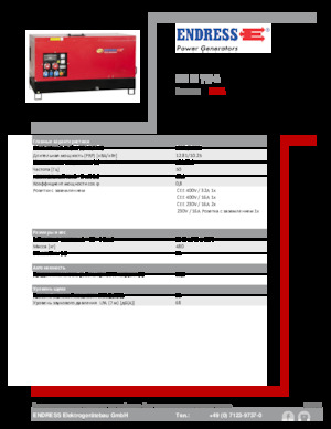 Naftové elektrocentrály Endress ESE 15 YW-B