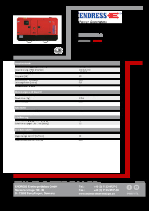 Naftové elektrocentrály Endress ESE 175 IW/AS