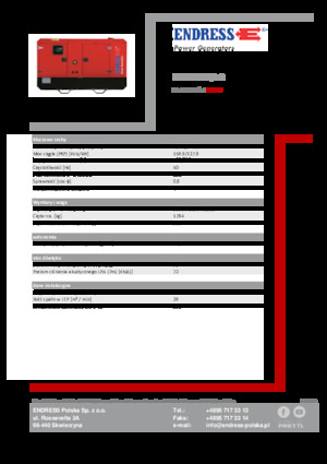 Naftové elektrocentrály Endress ESE 175 IW/AS