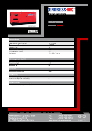 Naftové elektrocentrály Endress ESE 20 YW/AS 