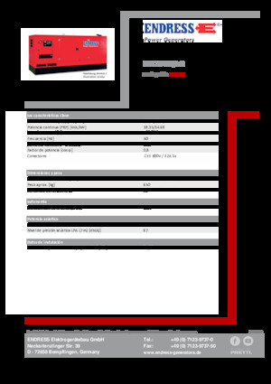 Naftové elektrocentrály Endress ESE 20 YW/AS 