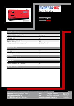 Naftové elektrocentrály Endress ESE 20 YW/AS 
