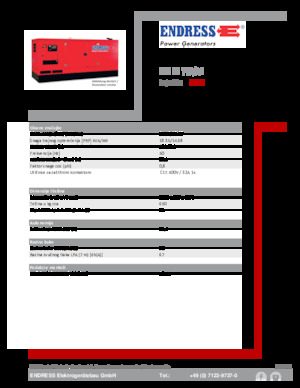 Naftové elektrocentrály Endress ESE 20 YW/AS 
