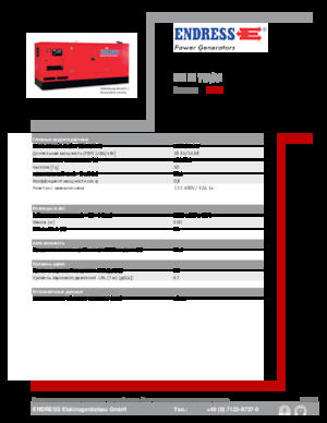 Naftové elektrocentrály Endress ESE 20 YW/AS 