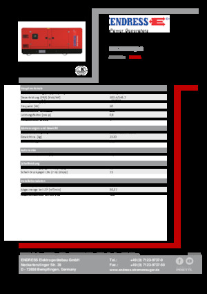 Naftové elektrocentrály Endress ESE 200 PW/AS 