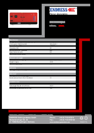 Naftové elektrocentrály Endress ESE 200 PW/AS 