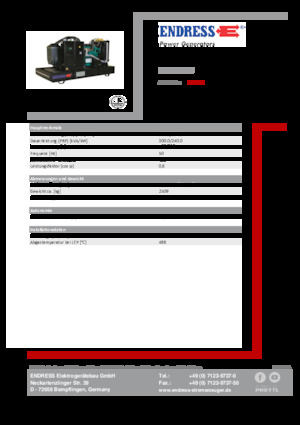 Naftové elektrocentrály Endress ESE 330 IW
