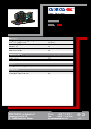 Naftové elektrocentrály Endress ESE 330 IW
