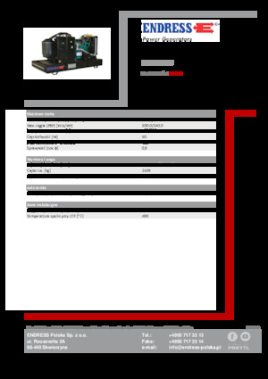 Naftové elektrocentrály Endress ESE 330 IW