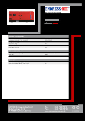 Naftové elektrocentrály Endress ESE 405 VW/AS 