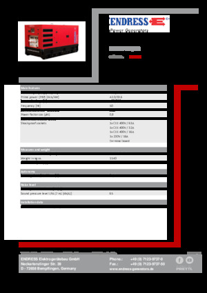 Naftové elektrocentrály Endress ESE 45 YW/RS