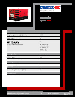 Naftové elektrocentrály Endress ESE 45 YW/RS