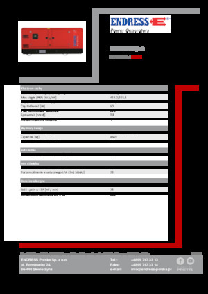 Naftové elektrocentrály Endress ESE 515 VW/AS 