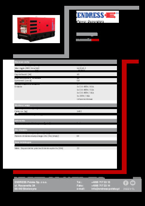 Naftové elektrocentrály Endress ESE 60 IW/RS