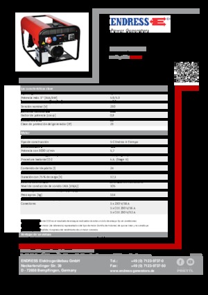 Naftové elektrocentrály Endress ESE 604 YS ES DI