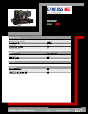 Naftové elektrocentrály Endress ESE 90 PW 