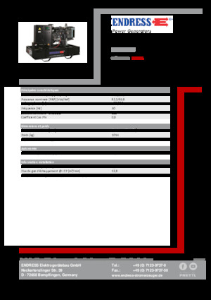 Naftové elektrocentrály Endress ESE 90 PW 
