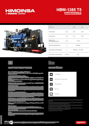 Naftové elektrocentrály HIMOINSA HBW-1385 T5