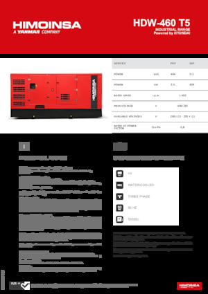 Naftové elektrocentrály HIMOINSA HDW-460 T5