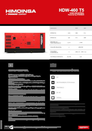 Naftové elektrocentrály HIMOINSA HDW-460 T5