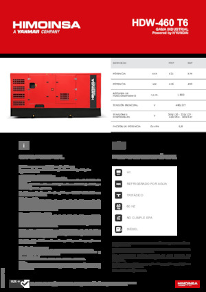 Naftové elektrocentrály HIMOINSA HDW-460 T6