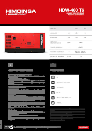 Naftové elektrocentrály HIMOINSA HDW-460 T6