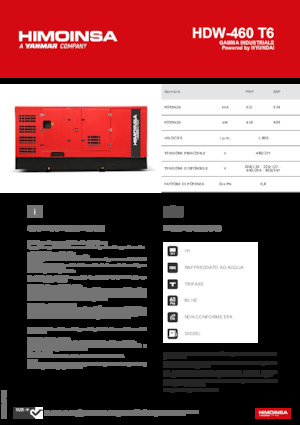 Naftové elektrocentrály HIMOINSA HDW-460 T6
