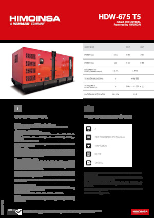 Naftové elektrocentrály HIMOINSA HDW-675 T5