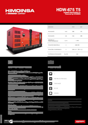 Naftové elektrocentrály HIMOINSA HDW-675 T5