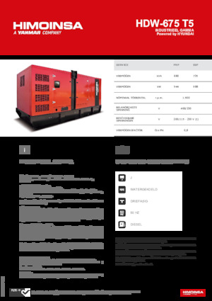 Naftové elektrocentrály HIMOINSA HDW-675 T5