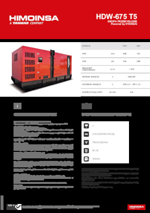 Naftové elektrocentrály HIMOINSA HDW-675 T5