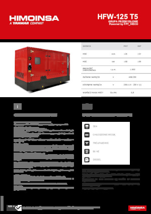 Naftové elektrocentrály HIMOINSA HFW-125 T5