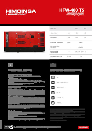 Naftové elektrocentrály HIMOINSA HFW-400 T5